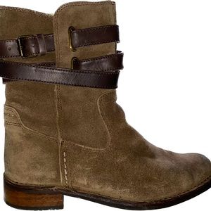 New in Box Bussola suede boots.